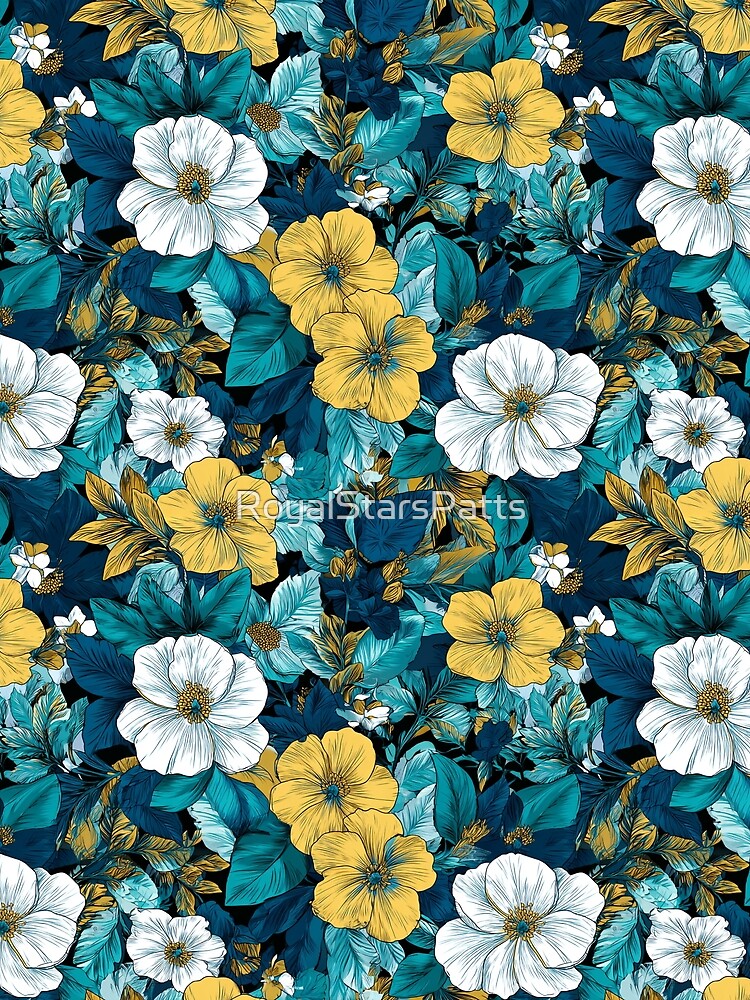 Flourishing Gardenias Texture  - Botanical Garden Pattern  - Holiday Gift Sets by RoyalStarsPatts