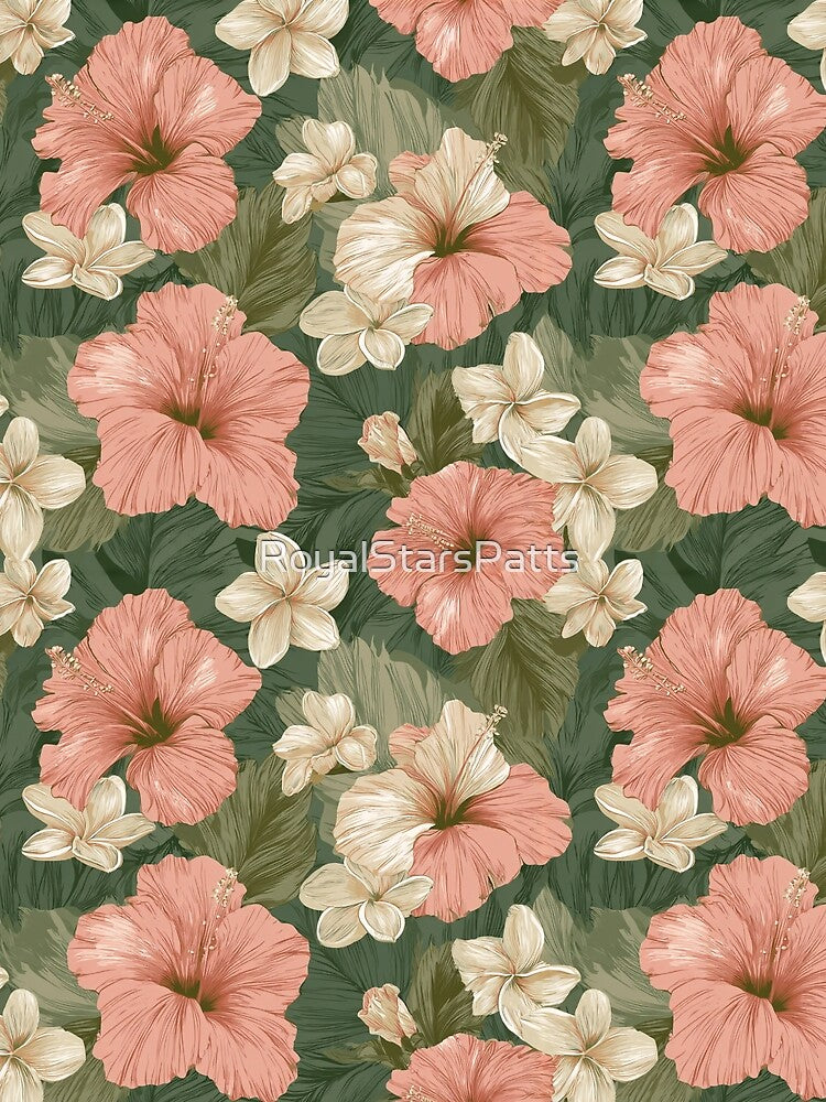 Radiant Tropical Flower  - Botanical Garden Pattern  - Bridal Shower Gifts by RoyalStarsPatts
