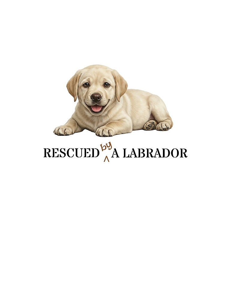 Yellow Labrador Puppy Owner Gift: Rescued (by) a Labrador by MFOriginals