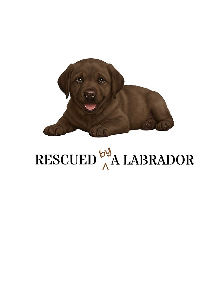 Brown Labrador Puppy Owner Gift: Rescued (by) a Labrador by MFOriginals