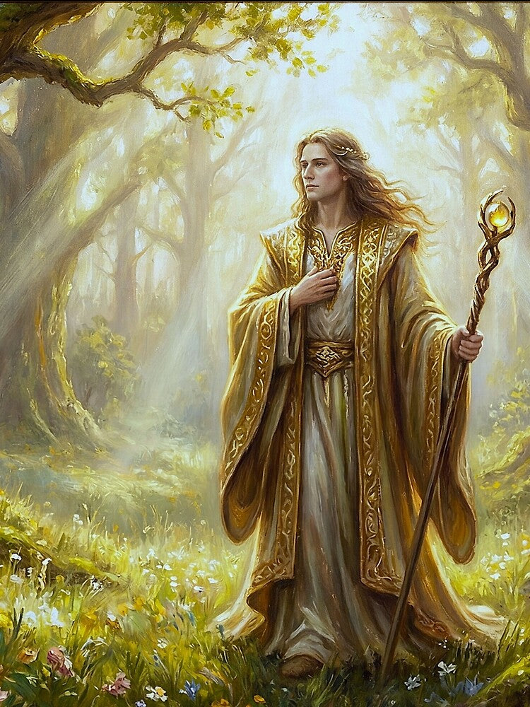 Enchanted Forest Mage Fantasy Landscape by Larcange