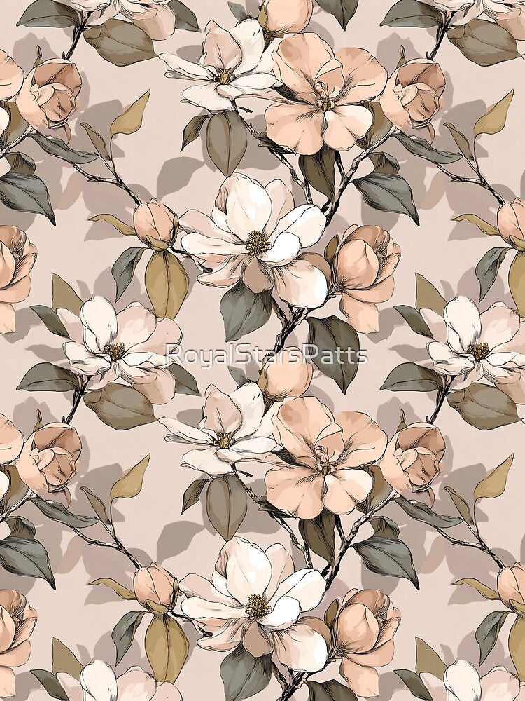 Graceful Gardenias Texture - Flower Floral Pattern  - Birthday Gifts For Her by RoyalStarsPatts