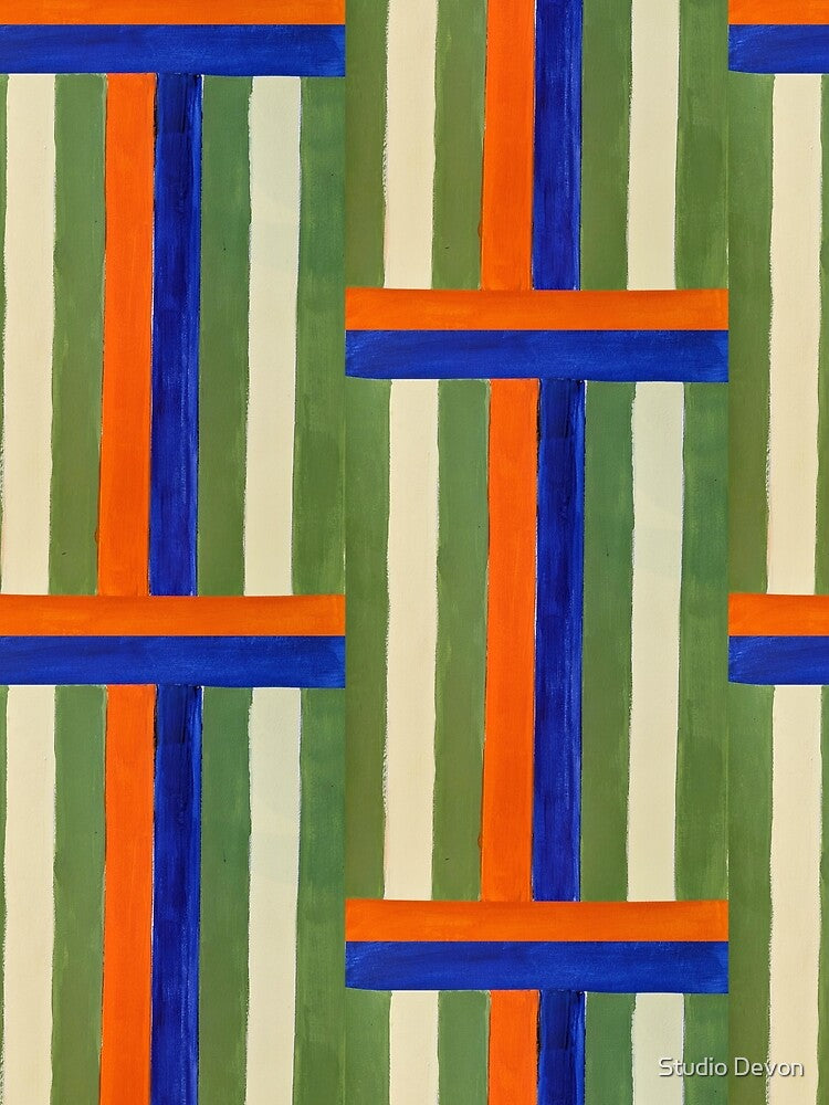 Seanna-bold colors contemporary stripes by Studio Devon
