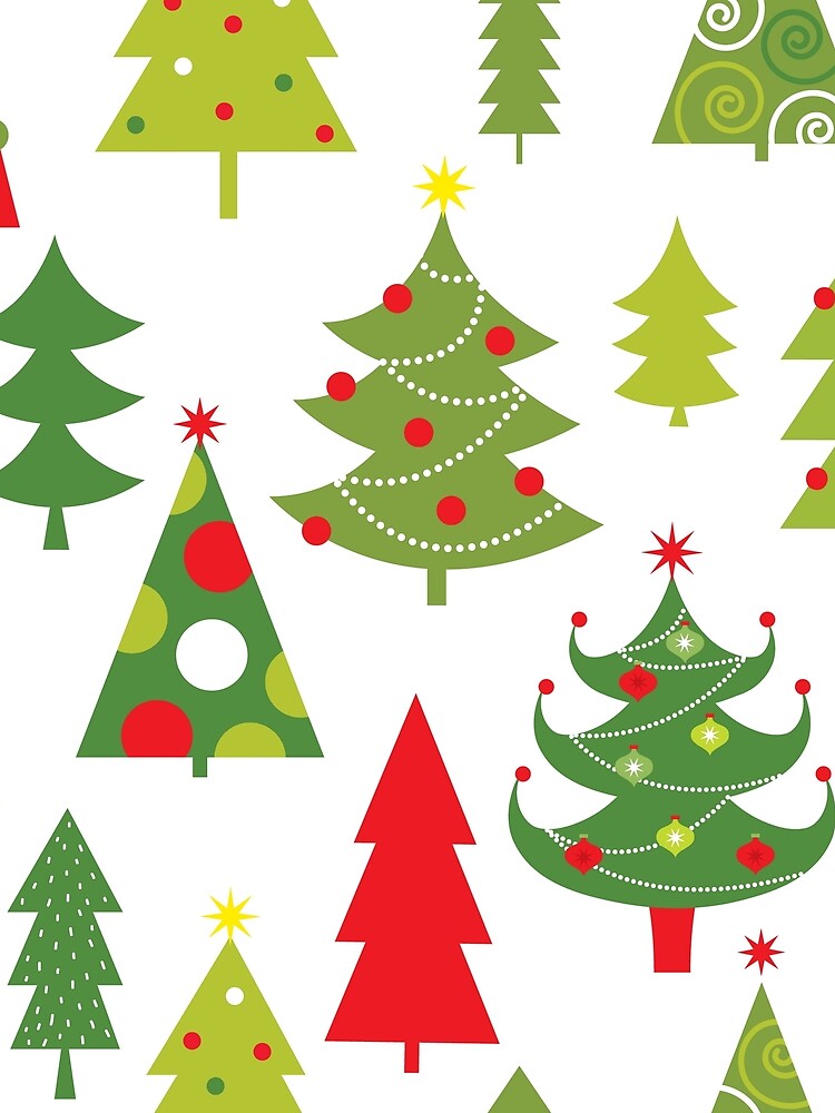 Cute Colorful Christmas Trees by pugmom4