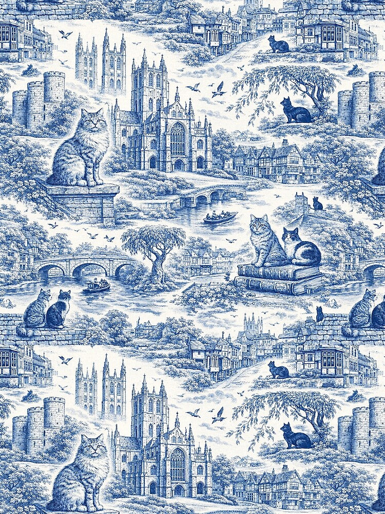 Canterbury cats toile by chihuahuashower