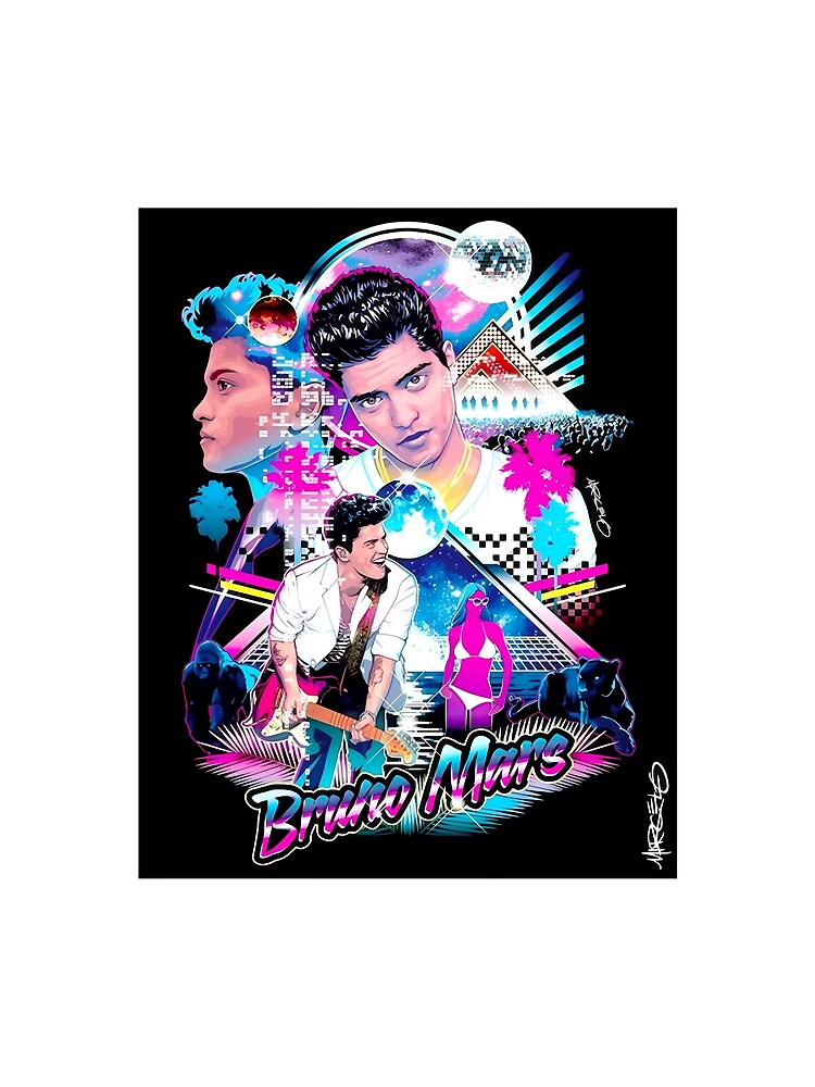 Mars Retro Groove Portrait Tshirt by Vincent Holden