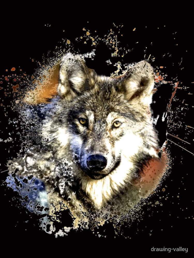 The Wolf Portrait - Canis lupus by drawing-valley
