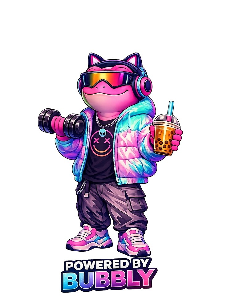 Retro Cyberpunk Frog by BlackRockX