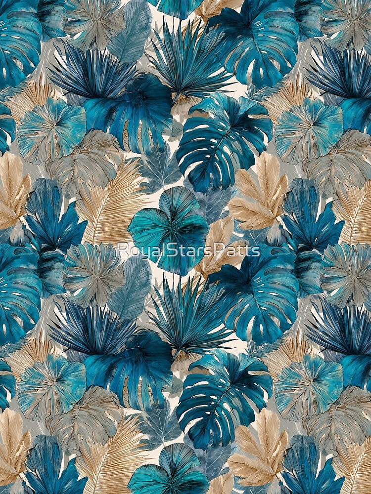 Bold Tropical Floral  - Botanical Garden Pattern  - Mother'S Day Gift Ideas by RoyalStarsPatts