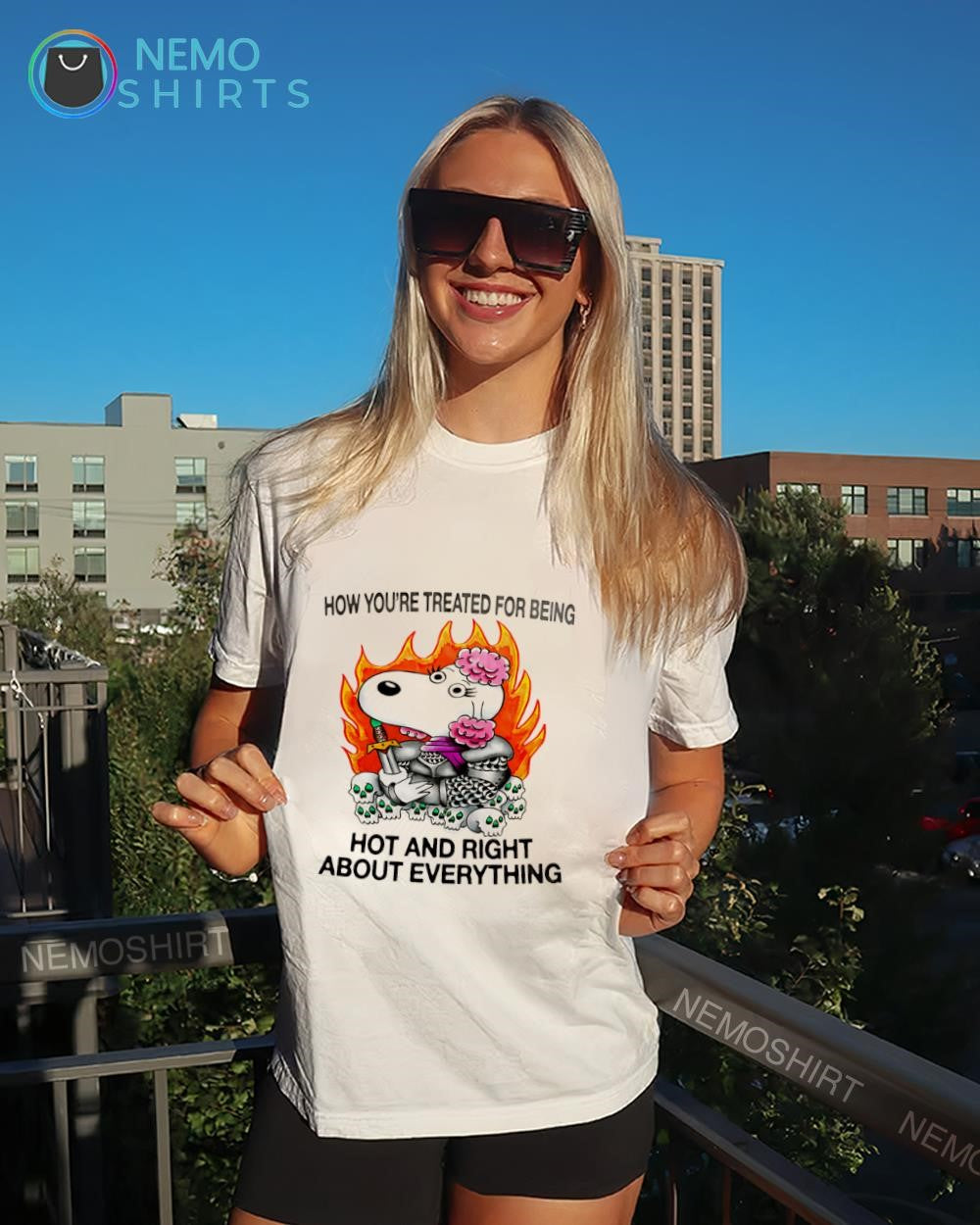 Poodle skulls how you’re treated for being hot and right about everything shirt