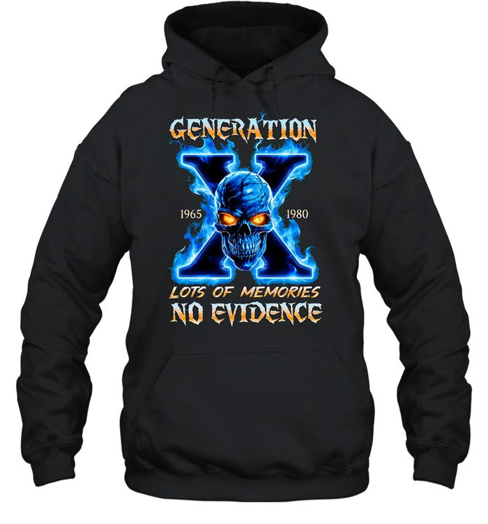 GENERATION 1965 1980 LOTS OF MEMORIES NO EVIDENCE Unisex T-Shirt
