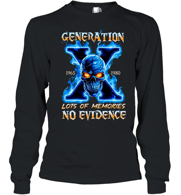GENERATION 1965 1980 LOTS OF MEMORIES NO EVIDENCE Unisex T-Shirt