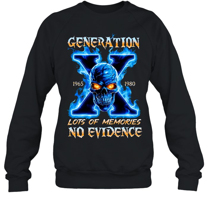 GENERATION 1965 1980 LOTS OF MEMORIES NO EVIDENCE Unisex T-Shirt