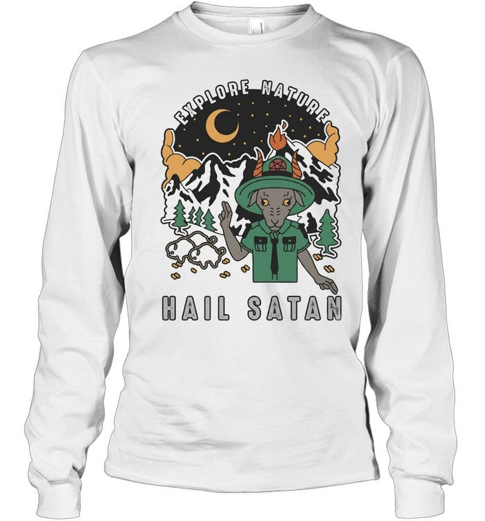 Goat scout pointing explore nature hail satan Unisex T-Shirt
