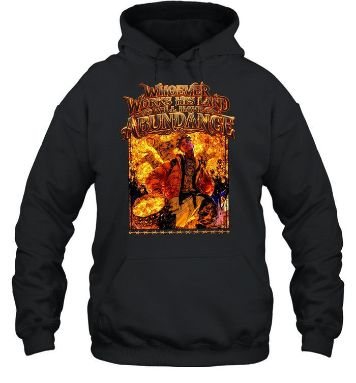 Gold whoever works his land will have abundance Unisex T-Shirt