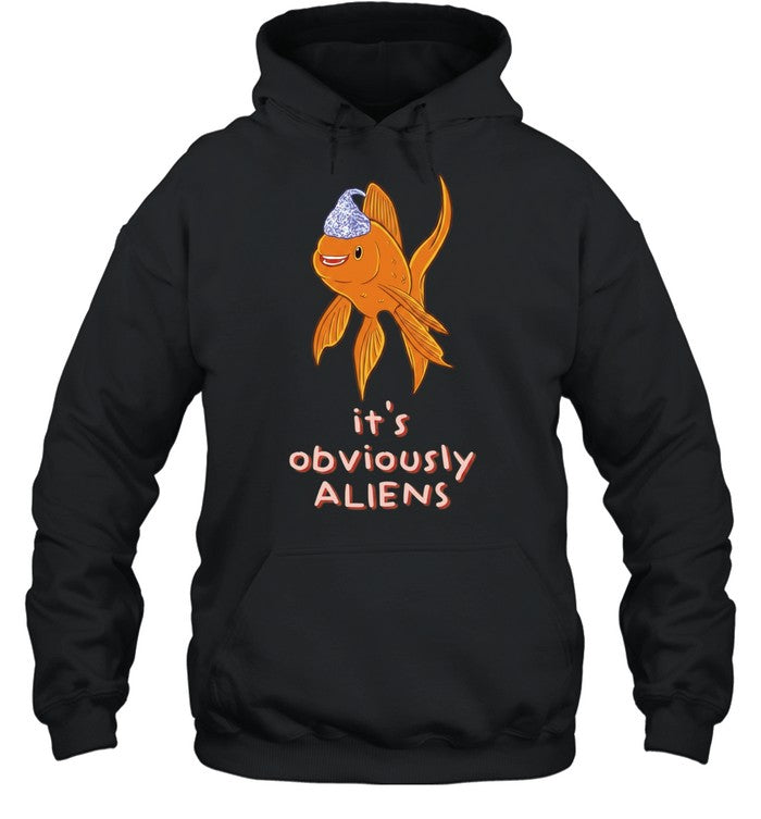 Goldfish wearing tin foil hat it is obviously aliens Unisex T-Shirt