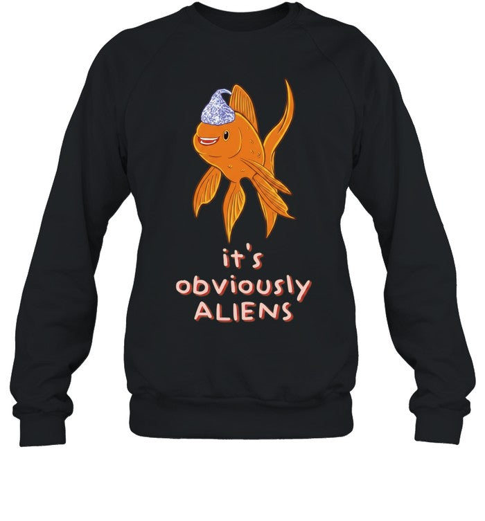 Goldfish wearing tin foil hat it is obviously aliens Unisex T-Shirt