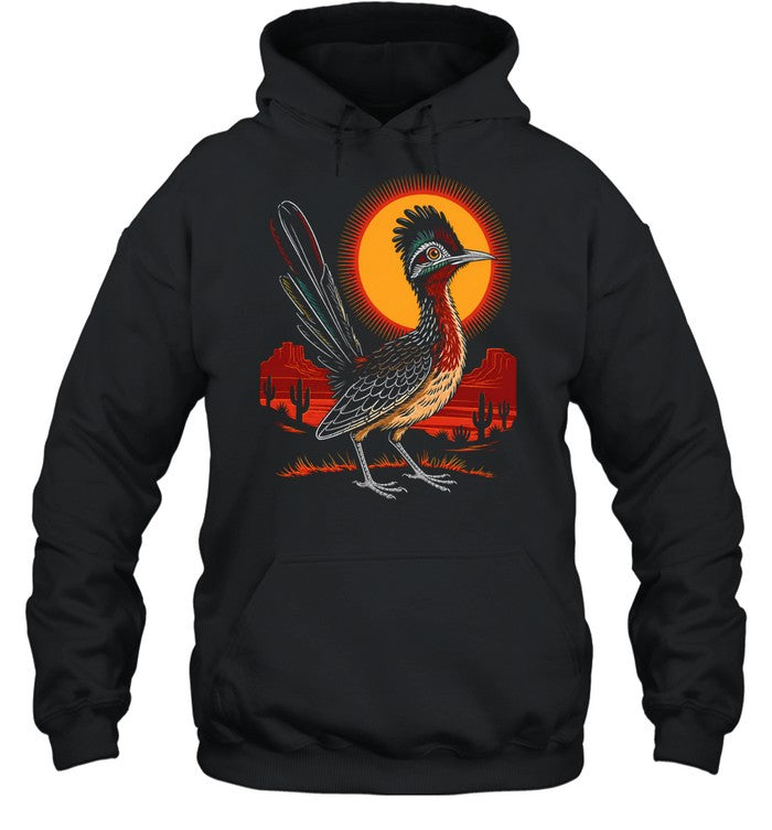 Greater Roadrunner Southwest Desert Nature Landscape Sunset Illustration Unisex T-Shirt