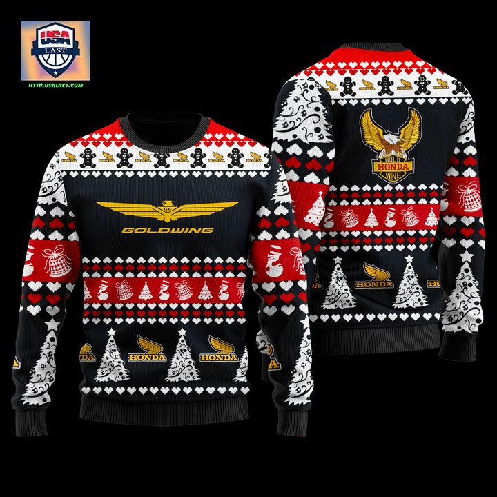 Honda Gold Wing Black 3D Ugly Sweater