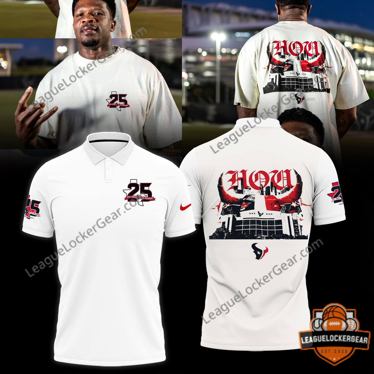 Houston Texans 25th Season Anniversary T-Shirt
