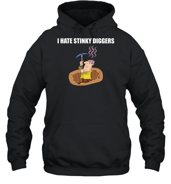 I Hate Stinky Diggers funny humor cartoon Unisex T-Shirt