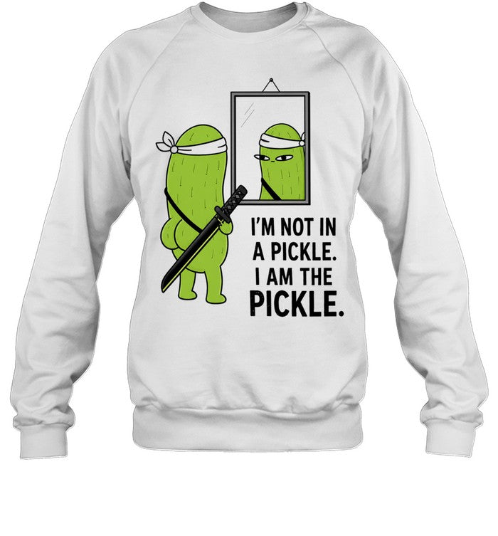 I’m not in a pickle I am the cartoon samurai katana mirror reflection Unisex T-Shirt