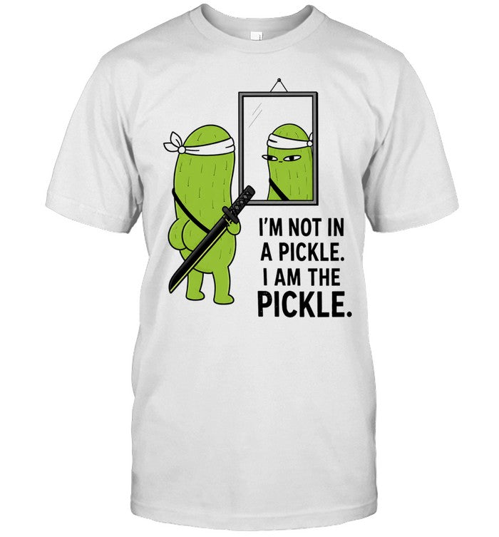 I’m not in a pickle I am the cartoon samurai katana mirror reflection Unisex T-Shirt