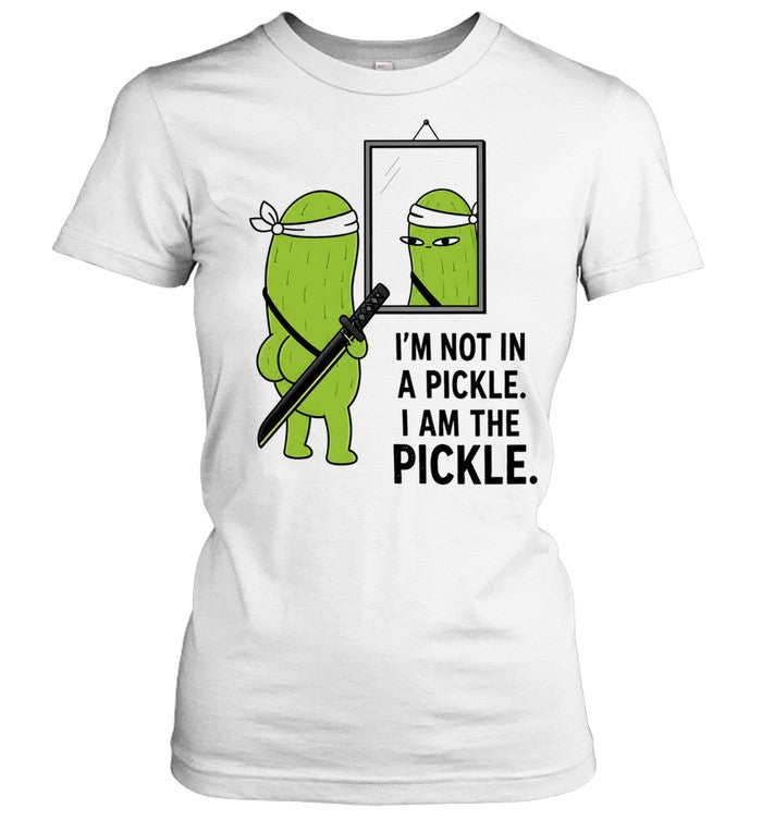 I’m not in a pickle I am the cartoon samurai katana mirror reflection Unisex T-Shirt