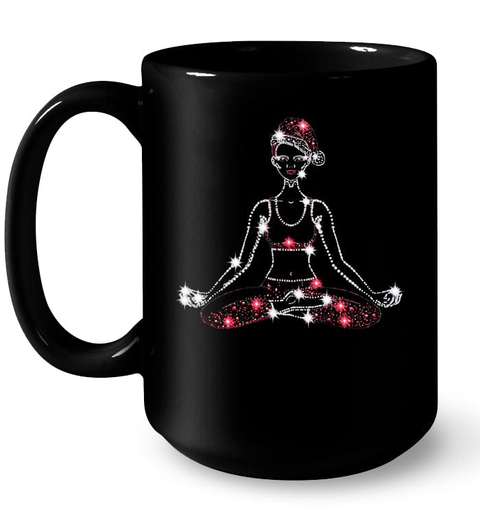 Sparkle Rhinestone Yoga Girl Christmas Sweater