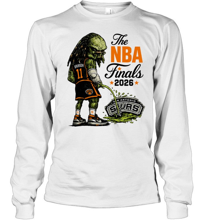 Jalen Brunson Predator Peeing On San Antonio Spurs Logo Parody Finals 2026 Unisex T-Shirt