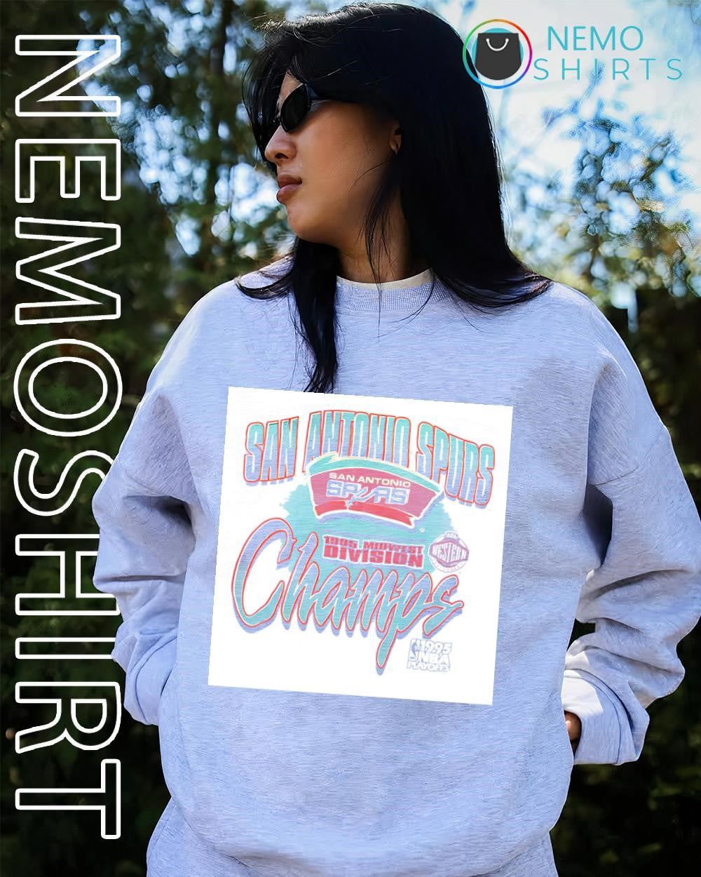 San Antonio Spurs 1995 Midwest Division Champions graphic shirt
