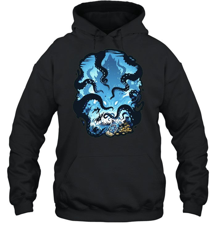 Kraken Dungeons and Dragons Nautical Underwater Sea Creature Fantasy RPG Gaming Unisex T-Shirt