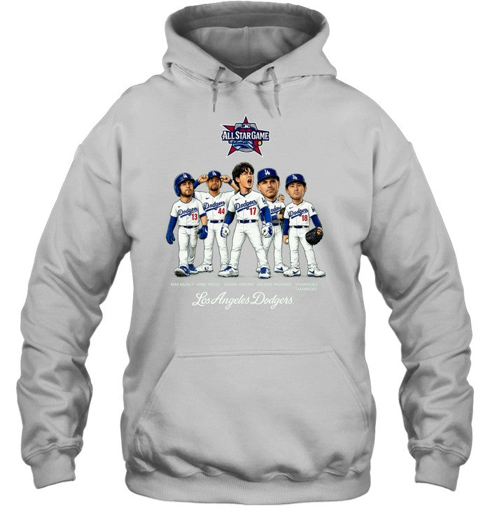 LA Dodgers Shohei Ohtani Freddie Freeman Max Muncy Andy Pages and Yoshinobu Yamamoto Unisex T-Shirt
