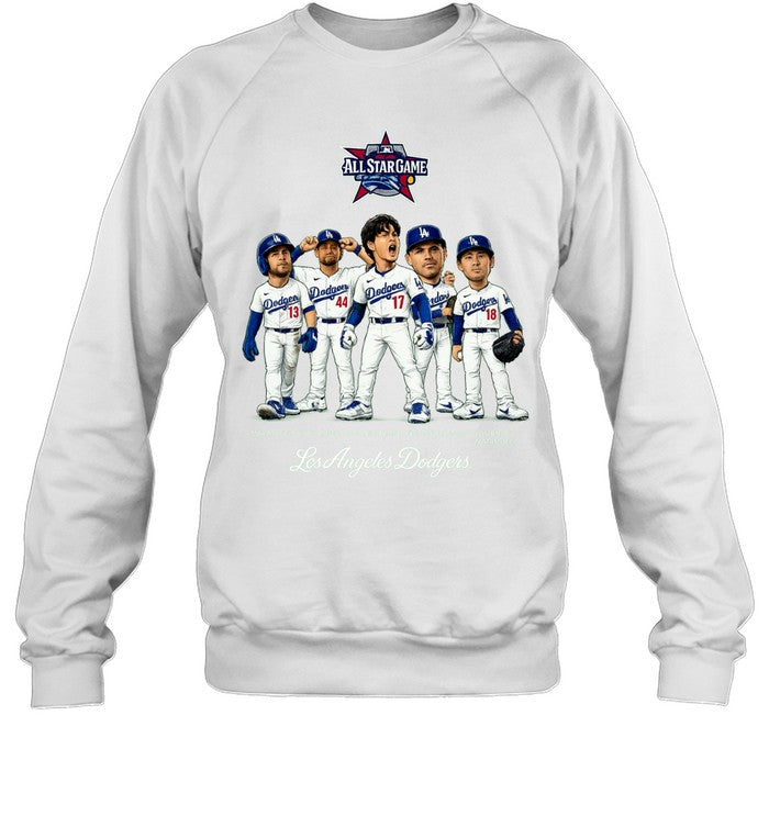 LA Dodgers Shohei Ohtani Freddie Freeman Max Muncy Andy Pages and Yoshinobu Yamamoto Unisex T-Shirt