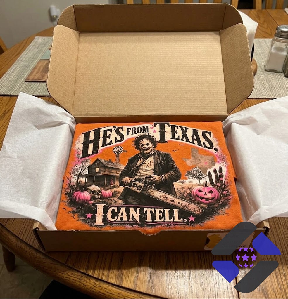 Leatherface He’s From Texas I Can Tell Horror Halloween T-Shirt