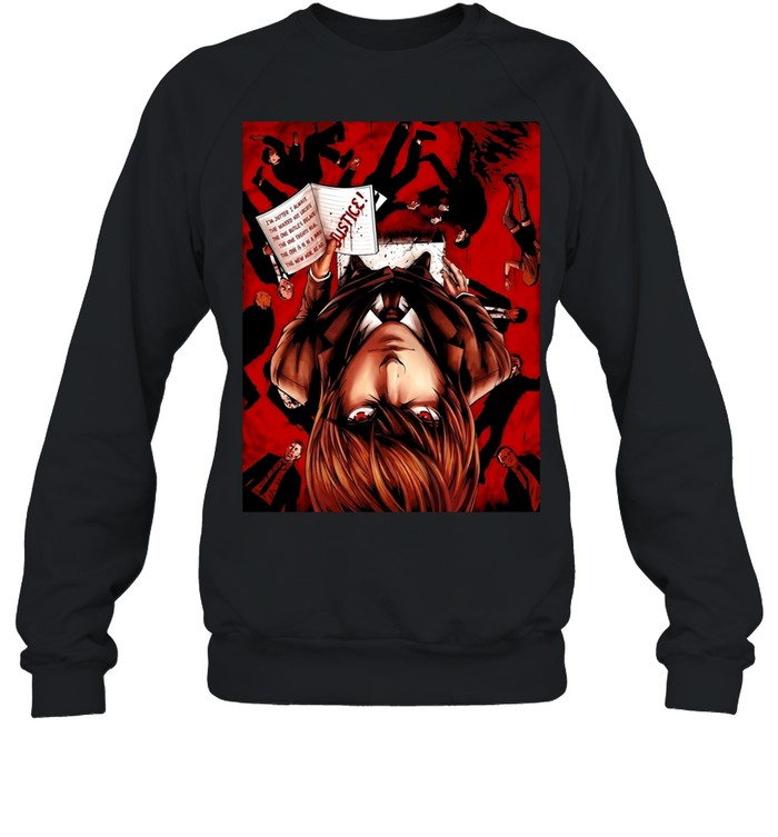 Light Yagami Death Note Im justike I punigl the wicked and karate the phe built white anime Unisex T-Shirt