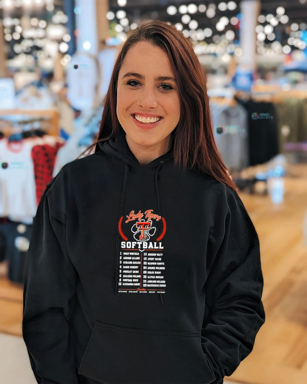 Lady Tigers softball players names roster shirt
