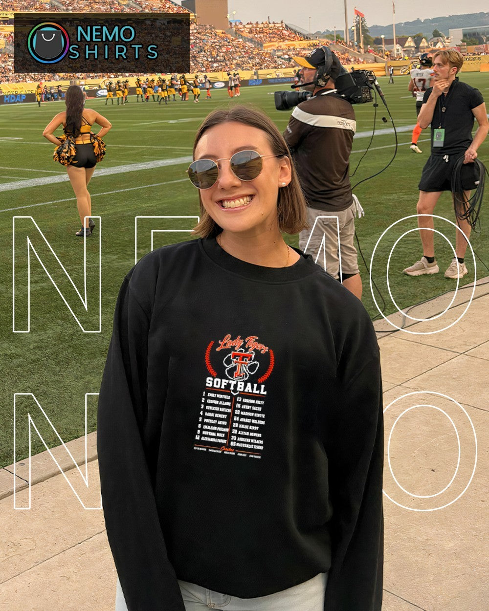 Lady Tigers softball players names roster shirt