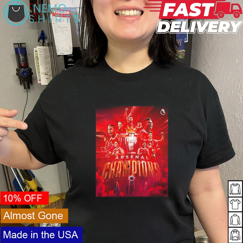 Arsenal champions 2025 2026 Premier League graphic shirt