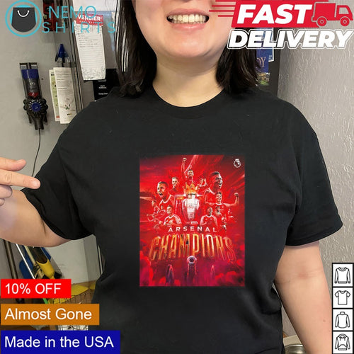 Arsenal champions 2025 2026 Premier League graphic shirt