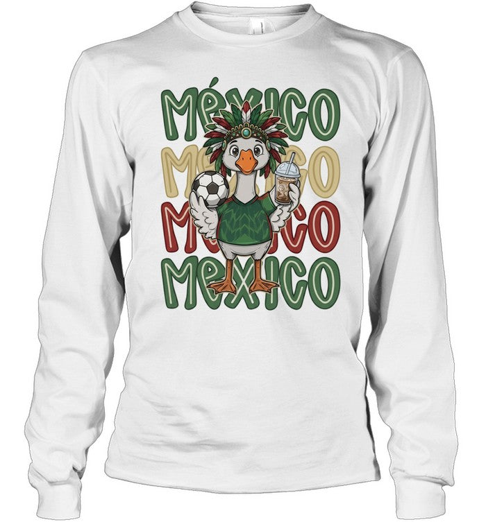 Mexico Soccer Goose with Football and Drink World Cup 2026 Unisex T-Shirt