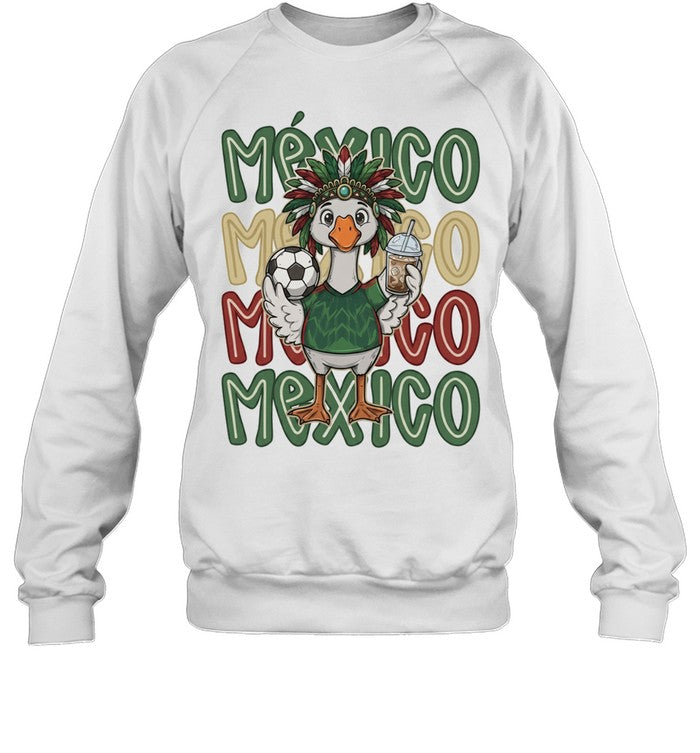 Mexico Soccer Goose with Football and Drink World Cup 2026 Unisex T-Shirt
