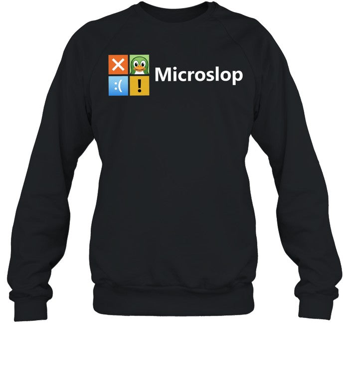 Microslop Parody Tech and Developer Logo Unisex T-Shirt