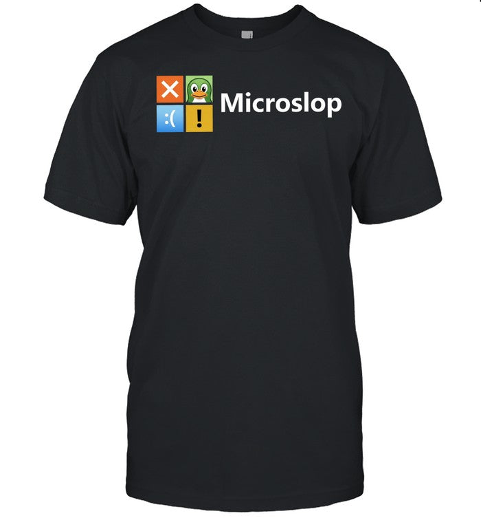 Microslop Parody Tech and Developer Logo Unisex T-Shirt