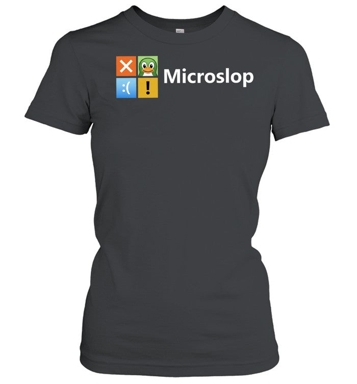 Microslop Parody Tech and Developer Logo Unisex T-Shirt