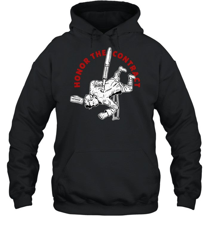 Military Honor the Contract veteran stab with pen metaphor Unisex T-Shirt