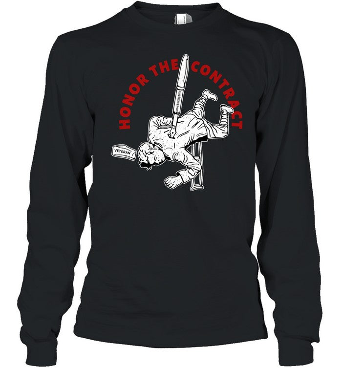 Military Honor the Contract veteran stab with pen metaphor Unisex T-Shirt