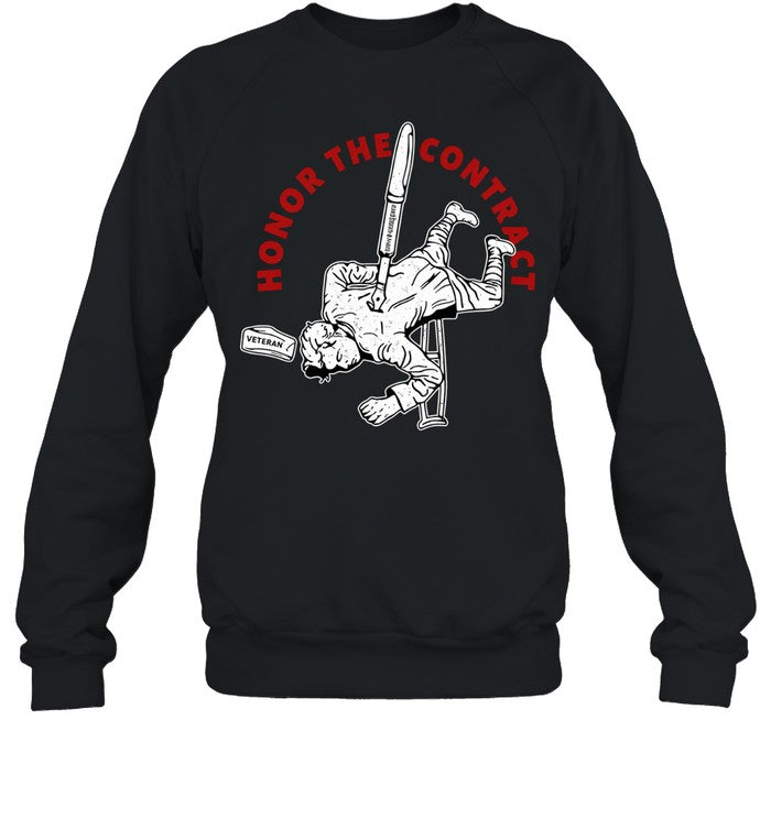 Military Honor the Contract veteran stab with pen metaphor Unisex T-Shirt