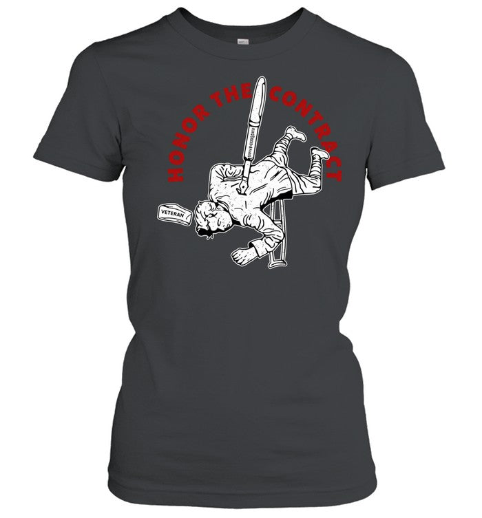Military Honor the Contract veteran stab with pen metaphor Unisex T-Shirt