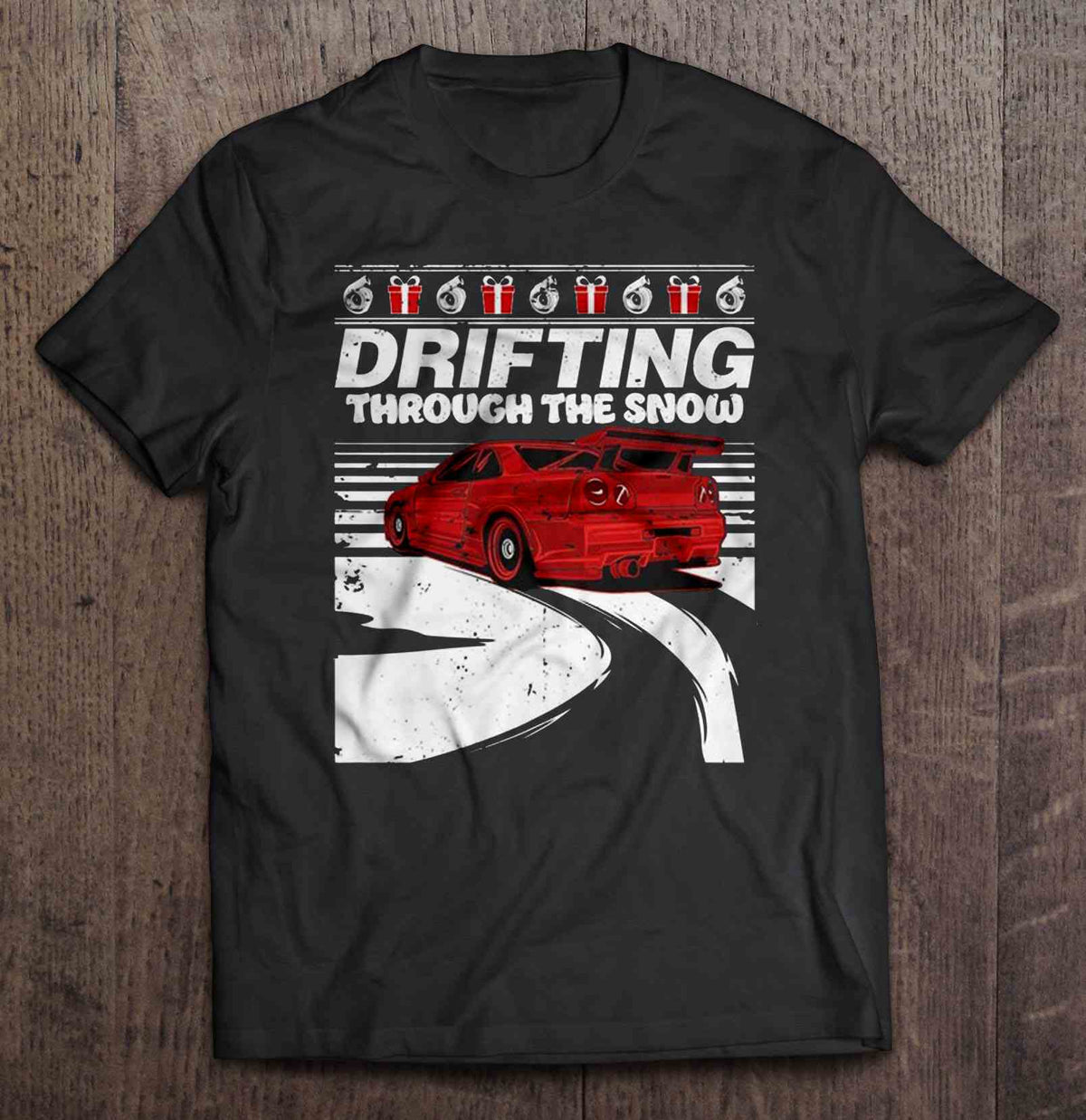 Drifting Through The Snow Car Racing Christmas Sweater